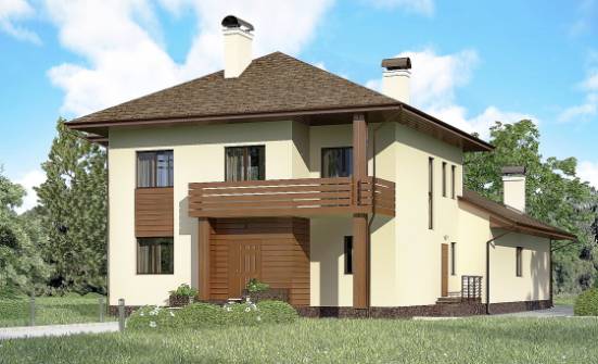 300-001-П Проект двухэтажного дома, классический коттедж из кирпича Вытегра | Проекты домов от House Expert