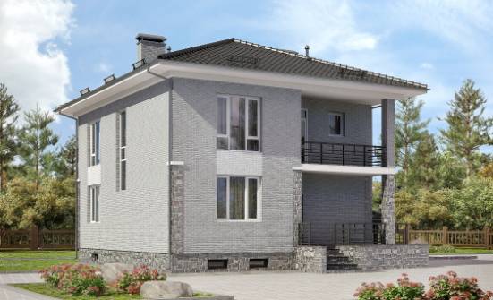 275-004-П Проект трехэтажного дома, гараж, современный коттедж из кирпича Вытегра | Проекты домов от House Expert