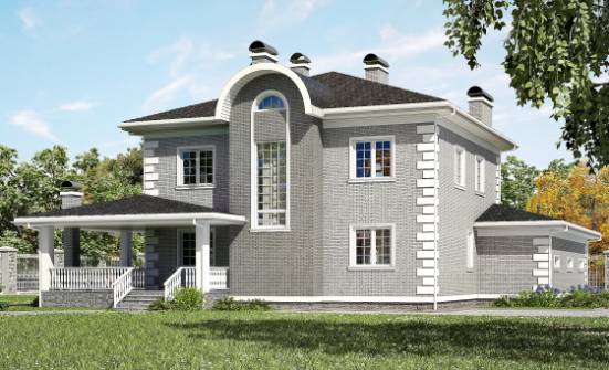 245-004-Л Проект двухэтажного дома и гаражом, современный коттедж из кирпича Вологда | Проекты домов от House Expert