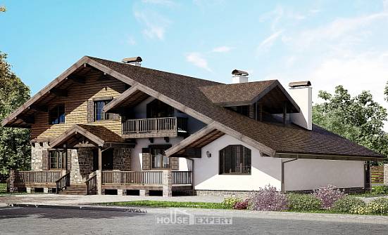 320-002-П Проект двухэтажного дома с мансардой, классический коттедж из кирпича Устюжна | Проекты домов от House Expert