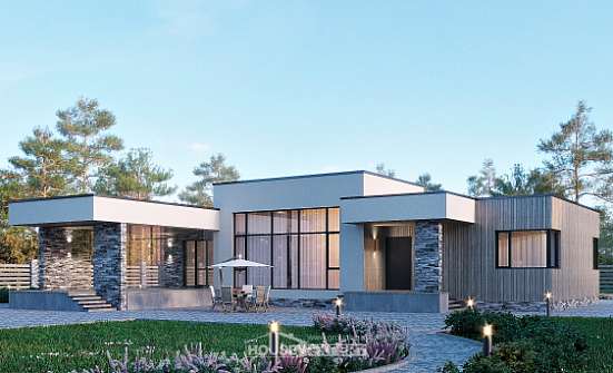 175-001-Л Проект одноэтажного дома, доступный загородный дом из пеноблока Череповец | Проекты домов от House Expert