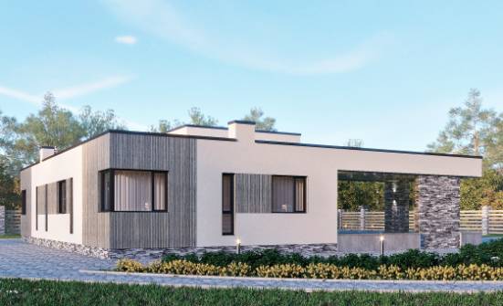 175-001-Л Проект одноэтажного дома, доступный загородный дом из пеноблока Череповец | Проекты домов от House Expert