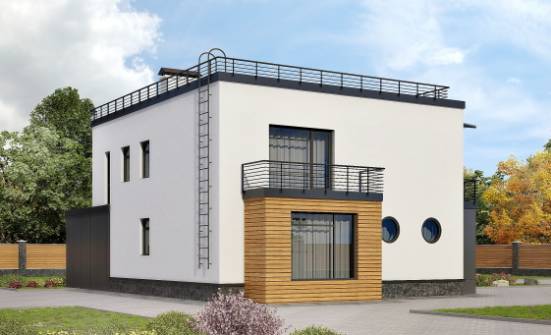 260-002-П Проект двухэтажного дома и гаражом, просторный домик из блока Вытегра | Проекты домов от House Expert