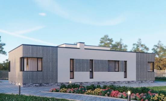 175-001-Л Проект одноэтажного дома, доступный загородный дом из пеноблока Череповец | Проекты одноэтажных домов от House Expert