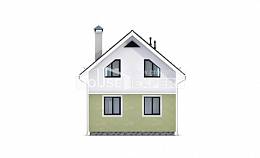 070-001-П Проект двухэтажного дома с мансардным этажом, классический загородный дом из твинблока, Вытегра
