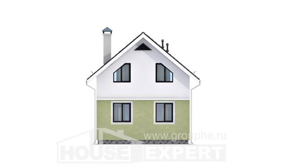 070-001-П Проект двухэтажного дома с мансардным этажом, классический загородный дом из твинблока, Вытегра