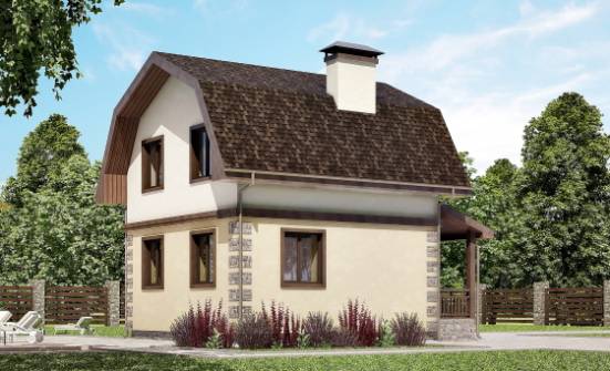 070-004-П Проект двухэтажного дома мансардой, бюджетный загородный дом из поризованных блоков Бабаево | Проекты домов от House Expert