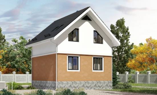 100-005-Л Проект двухэтажного дома мансардой, доступный дом из бризолита, Череповец