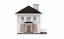 090-003-Л Проект двухэтажного дома, классический загородный дом из пеноблока, Вытегра