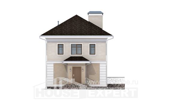 090-003-Л Проект двухэтажного дома, классический загородный дом из пеноблока, Вытегра
