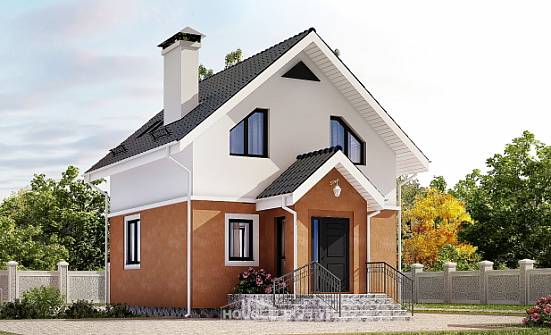 070-001-Л Проект двухэтажного дома с мансардным этажом, уютный коттедж из твинблока Тотьма | Проекты домов от House Expert
