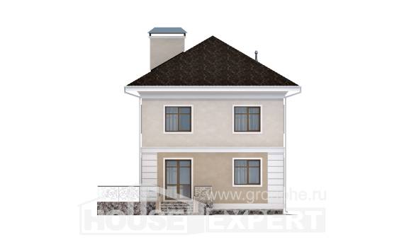 090-003-Л Проект двухэтажного дома, бюджетный домик из теплоблока, Вытегра