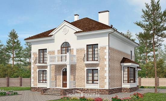220-008-П Проект двухэтажного дома, уютный коттедж из кирпича, Устюжна