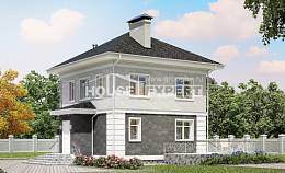 090-003-П Проект двухэтажного дома, экономичный загородный дом из керамзитобетонных блоков, Великий Устюг