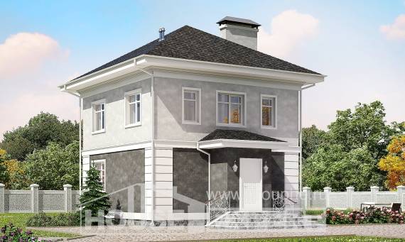 090-003-П Проект двухэтажного дома, уютный загородный дом из газобетона, Тотьма