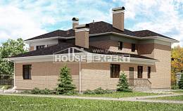 520-001-П Проект трехэтажного дома, просторный домик из бризолита, Череповец