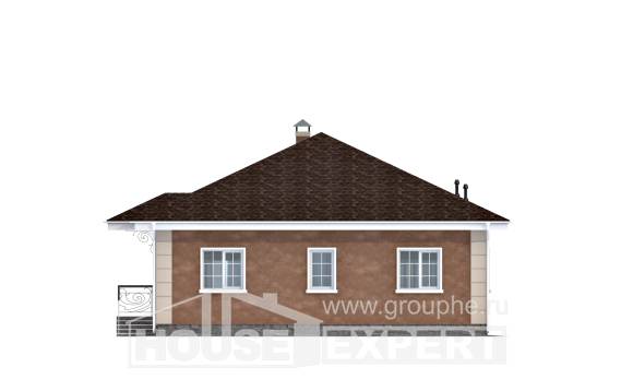 100-001-Л Проект одноэтажного дома, красивый домик из твинблока, Великий Устюг