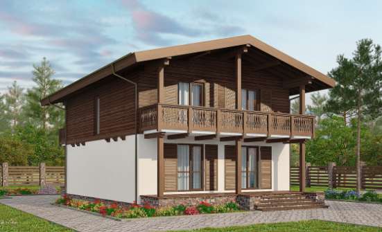 150-016-Л Проект двухэтажного дома с мансардой, доступный домик из блока, Бабаево