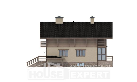 420-001-Л Проект трехэтажного дома с мансардным этажом и гаражом, большой домик из кирпича, Великий Устюг