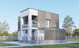 150-017-П Проект двухэтажного дома, компактный домик из блока, Великий Устюг
