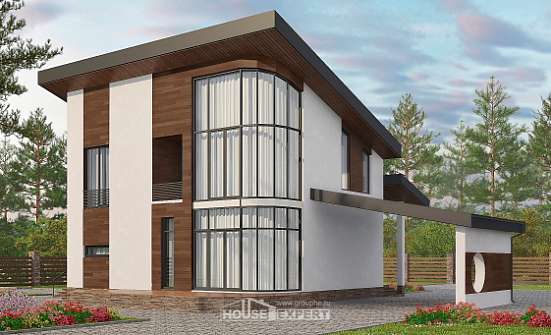 230-001-П Проект двухэтажного дома с мансардой, просторный коттедж из кирпича, Устюжна
