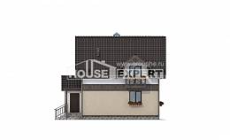 105-001-П Проект двухэтажного дома мансардой, экономичный дом из бризолита, Тотьма