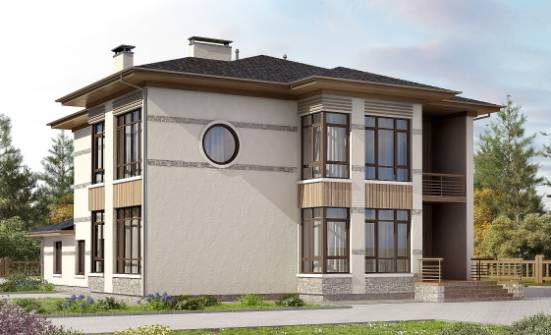 345-001-П Проект двухэтажного дома, большой коттедж из арболита, Тотьма