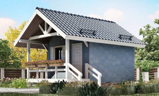 020-001-П Проект одноэтажного дома, бюджетный домик из бревен Бабаево | Проекты домов от House Expert