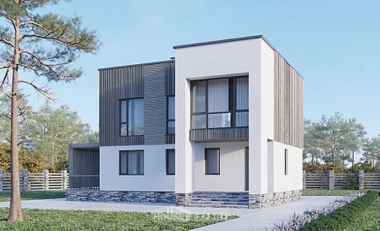 150-017-П Проект двухэтажного дома, уютный коттедж из керамзитобетонных блоков, Вологда