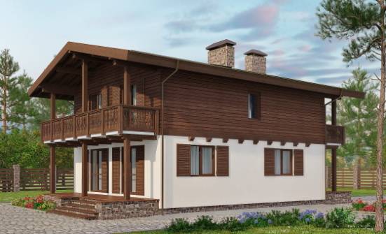 150-016-Л Проект двухэтажного дома с мансардой, доступный домик из блока, Бабаево