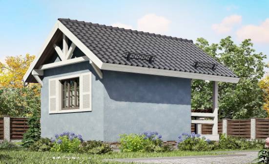 020-001-П Проект одноэтажного дома, бюджетный домик из бревен Бабаево | Проекты домов от House Expert