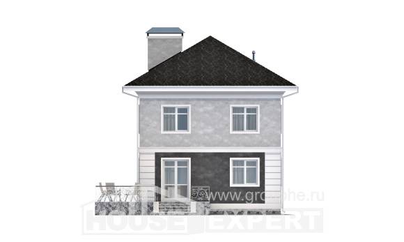 090-003-П Проект двухэтажного дома, бюджетный дом из арболита, Тотьма