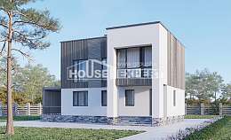 150-017-П Проект двухэтажного дома, бюджетный домик из арболита, Великий Устюг