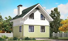 070-001-П Проект двухэтажного дома с мансардным этажом, доступный загородный дом из арболита, Вытегра