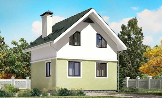 070-001-П Проект двухэтажного дома мансардой, уютный дом из твинблока, Череповец